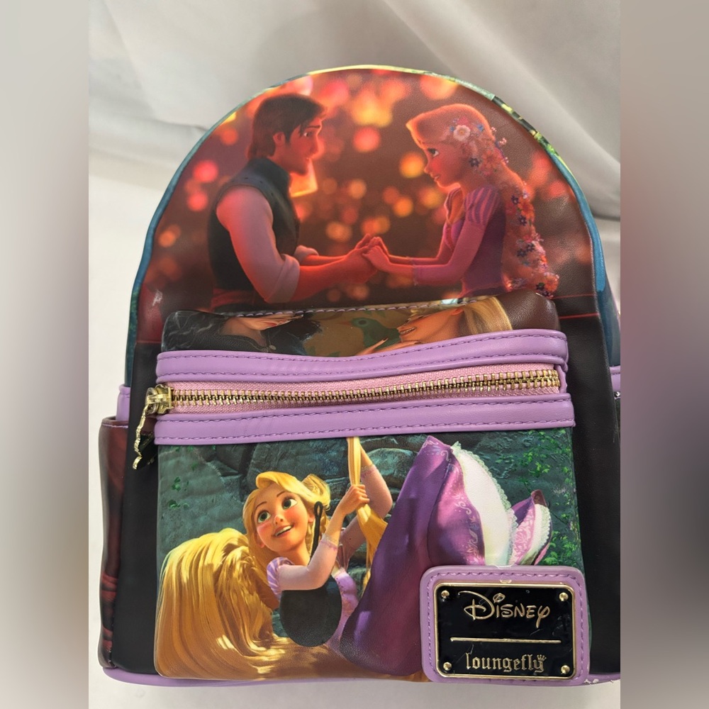Disney Loungefly Tangled Rapunzel Princess Scene Mini Backpack Rare READ